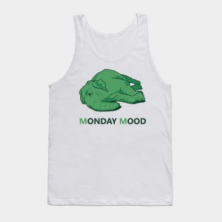 Monday Mood of a tired green elephant Tank Top